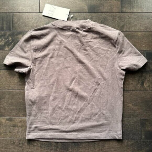 Zara Short Sleeve Mock Neck Tee - new with tags - Picture 2 of 2